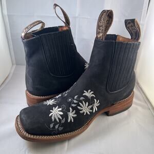 La Sierra Women Cowgirl Western Square Toe Ankle Boot Botín Vaquero Dama Rodeo